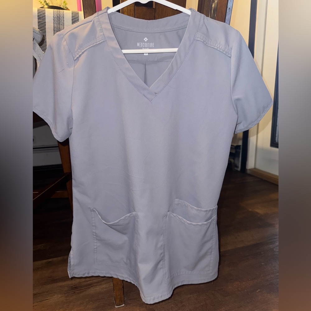 Grey MedCouture Scrub Set